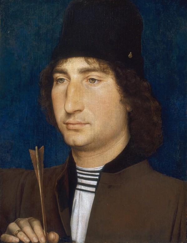 Portrait of a man with an arrow by Hans Memling